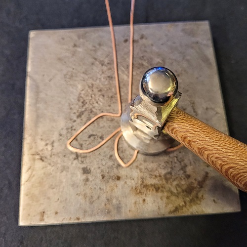 Jennifer Brooks's Rosy Maple Moth Pendant - , Contemporary Wire Jewelry, Lashing, Wire Lashing, Wire Wrapping, Wrapping, Wire Wrapping Jewelry, rosy maple moth pendant